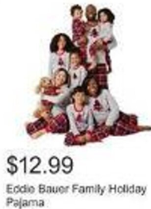 Costco Eddie Bauer Family Holiday Pajama offer