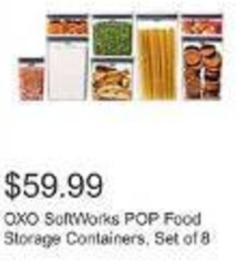 Costco OXO SoftWorks POP Food Storage Containers, Set of 8 offer