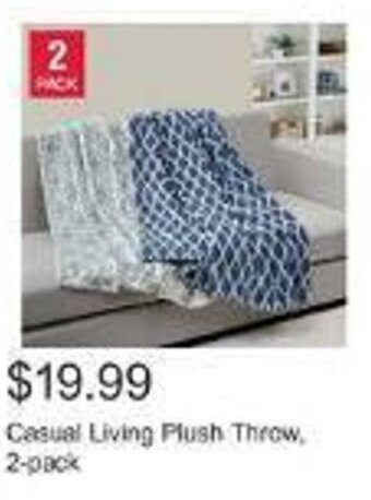 Costco Casual Living Plush Throw, 2-pack offer