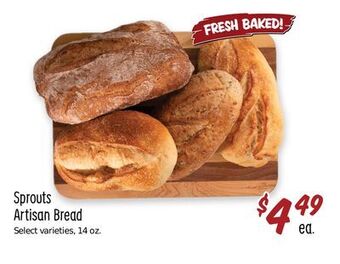Sprouts Farmers Market Sprouts artisan bread offer