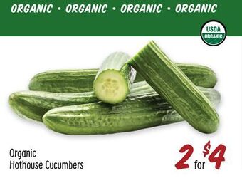 Sprouts Farmers Market Organic hothouse cucumbers offer