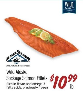Sprouts Farmers Market Wild alaska sockeye salmon fillets offer