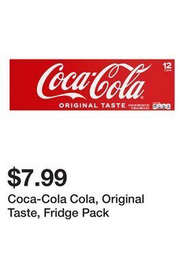 Wegmans Coca-cola cola, original taste, fridge pack offer