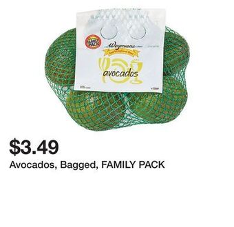 Wegmans Avocados, bagged, family pack offer