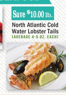Heinen's North atlantic cold water lobster tails offer