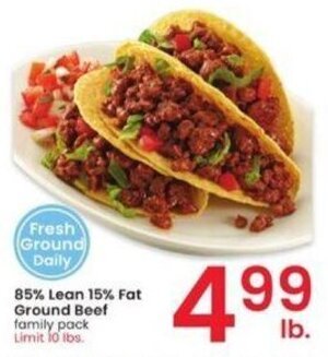 Albertsons 85% Lean 15% Fat Ground Beef offer