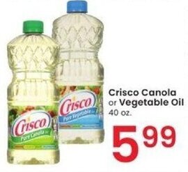 Albertsons Crisco Canola or Vegetable Oil 40 oz. offer