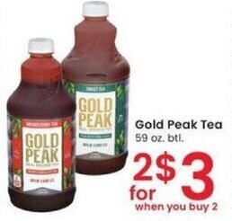 Albertsons Gold Peak Tea offer