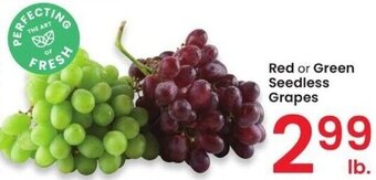 Albertsons Red or Green Seedless Grapes offer