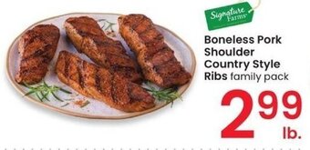 Albertsons Boneless Pork Shoulder Country Style Ribs family pack offer