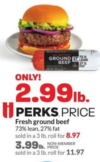 Hy-Vee Fresh ground beef offer