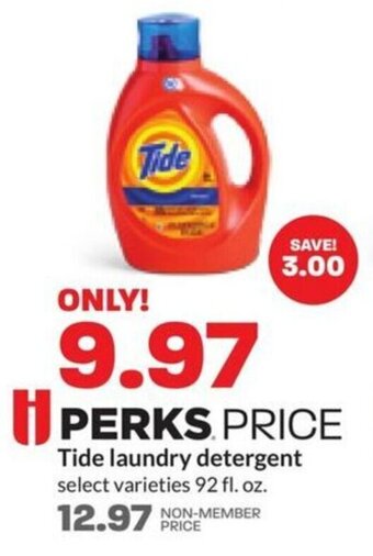 Hy-Vee Tide laundry detergent offer