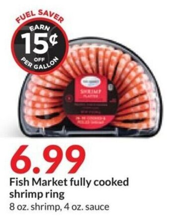 Hy-Vee Fish Market fully cooked shrimp ring offer