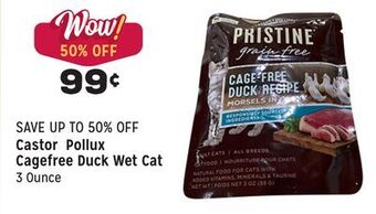 Grocery Outlet Cagefree duck wet cat offer