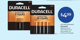Rite Aid Duracell offer