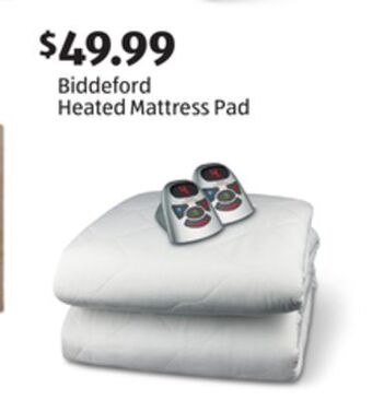 Aldi Biddeford heated mattress pad offer