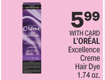 CVS L' oréal excellence creme hair dye 1.74 oz offer