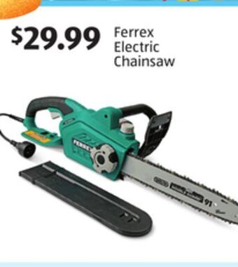 Aldi Ferrex electric chainsaw offer