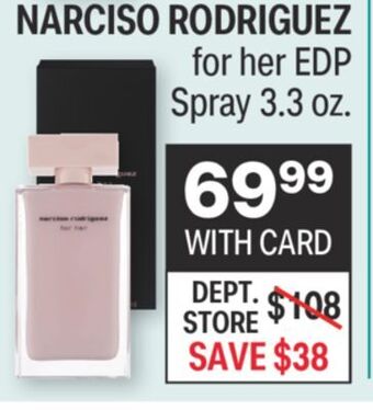 CVS Narciso rodriguez for her edp spray 3.3 oz offer