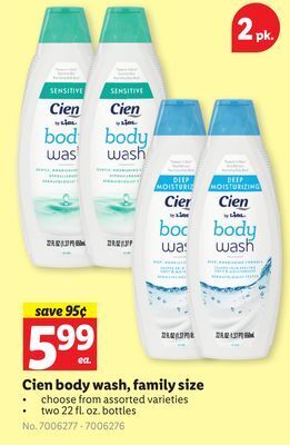 Lidl Cien body wash, family size offer