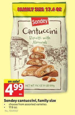 Lidl Sondey cantuccini, family size offer