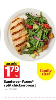 Lidl Sanderson farms split chicken breast offer
