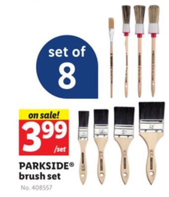 Lidl Parkside brush set offer