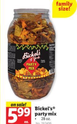 Lidl Bickel's party mix offer