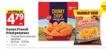Lidl Frozen french fried potatoes offer