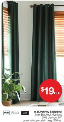 JC Penney Max blackout mystique 100% blackout 84 grommet-top curtain offer