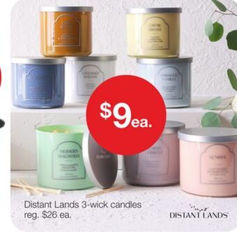 JC Penney Distant lands 3-wick candles offer