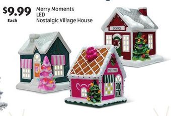 Aldi Merry moments led nostalgic village house offer