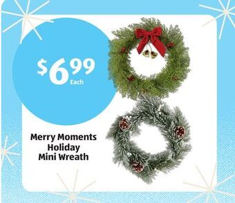 Aldi Merry moments holiday mini wreath offer