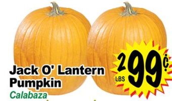 Superior Grocers Jack o'lantern pumpkin offer
