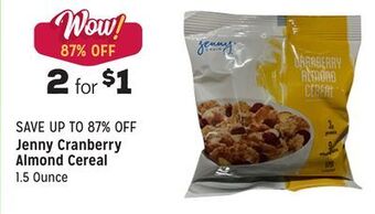 Grocery Outlet Cranberry almond cereal offer