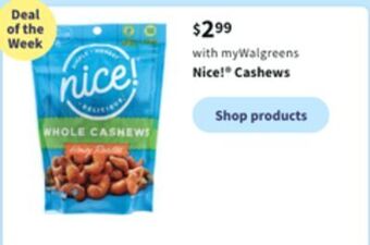 Walgreens Nice! cashews offer