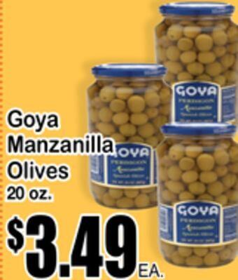 Superior Grocers Goya manzanilla olives offer