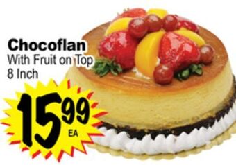 Superior Grocers Chocoflan with fruit on top offer
