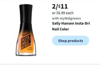 Walgreens Sally hansen insta-dri nail color offer