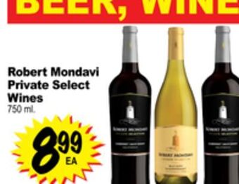 Superior Grocers Robert mondavi private select wines offer