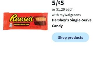 Walgreens Hershey's single-serve candy offer