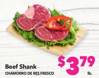 Vallarta Supermarkets Beef shank/chamorro de res fresco offer