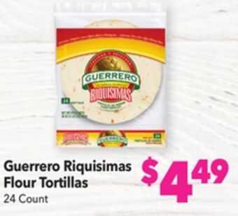 Vallarta Supermarkets Guerrero riquisimas flour tortillas offer