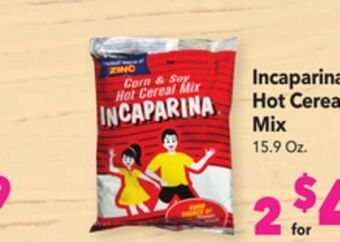 Vallarta Supermarkets Incaparina hot cereal mix offer
