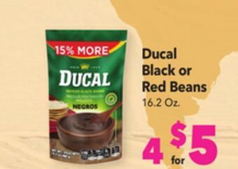 Vallarta Supermarkets Ducal black or red beans offer