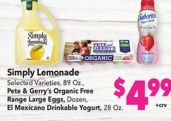 Vallarta Supermarkets Simply lemonade offer