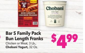 Vallarta Supermarkets Bar s family pack bun length franks offer