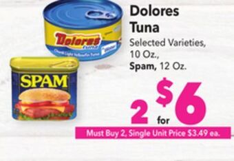 Vallarta Supermarkets Dolores tuna offer