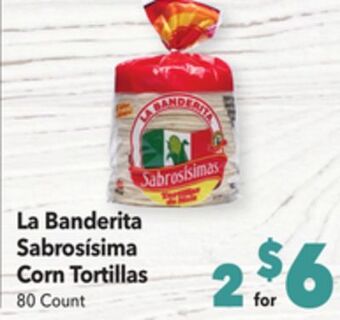 Vallarta Supermarkets La banderita sabrosísima corn tortillas offer