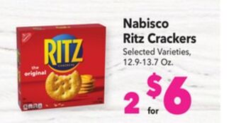 Vallarta Supermarkets Nabisco ritz crackers offer